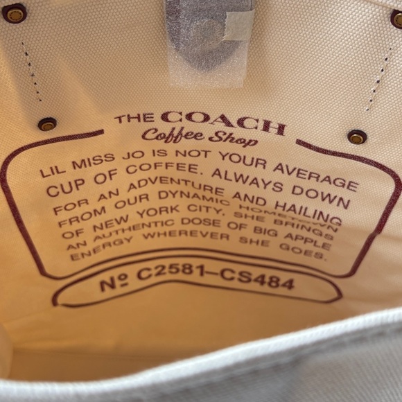 ☕️🍩☕️ THE COACH COFFEE SHOP TOTE ☕️🍩☕️ NWT ☕️🍩☕️ - Picture 14 of 16